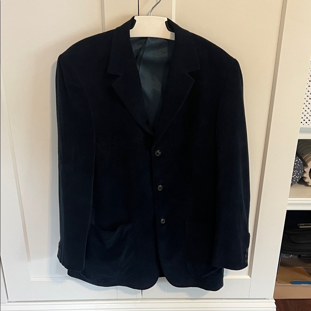 Joseph Abboud navy blue corduroy blazer jacket